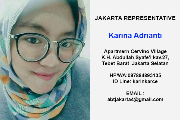 Contact Asia Budget Tours JAKARTA : Karina Adrianti Apartmern Cervino Village K.H. Abdullah Syafe’i kav.27, Tebet Barat  Jakarta Selatan HP/WA:087884893135 ID Line: karinkarce EMAIL :abtsukabumi@gmail.com