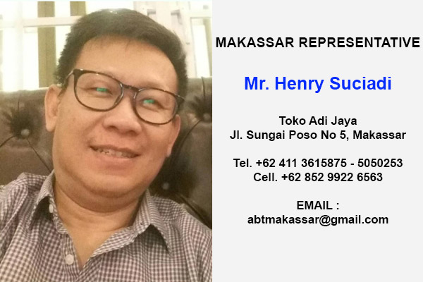 Contact Asia Budget Tours MAKASSAR : Mr. Henry Suciadi Toko Adi Jaya Jl. Sungai Poso No 5, Makassar Tel. +62 411 3615875 - 5050253 Cell. +62 852 9922 6563 Email : abtmakassar@gmail.com