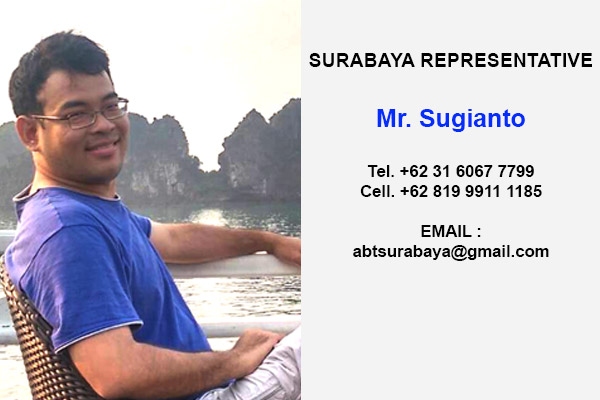 Contact Asia Budget Tours SURABAYA : Mr. Sugianto Tel. +62 31 6067 7799 Cell. +62 819 9911 1185 Email : abtsurabaya@gmail.com